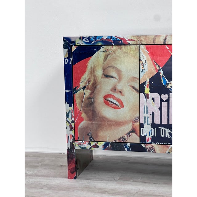 Decollage Series Sideboard by Mimmo Rotella and Marco Ferreri of Zero Disegno, 2000s For Sale - Image 4 of 9