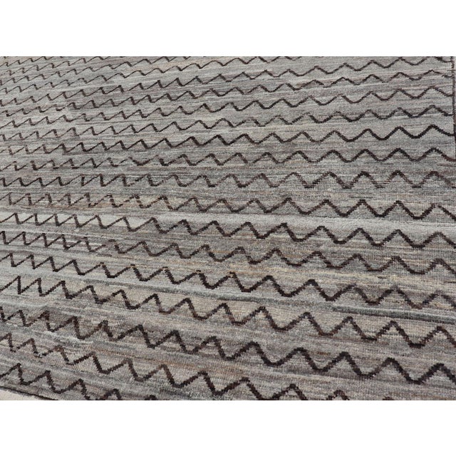 Neutral Tone Tribal Design Rug by Keivan Woven Arts, 6'7" X 8'3" For Sale - Image 11 of 14