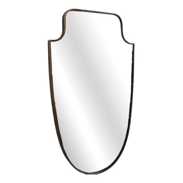 Vintage Italian Wall Mirror with Beading by Gio Ponti, 1960s For Sale