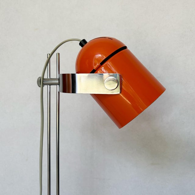 Mid-Century Modern Orange Combi Lux Table Lamp by Stanislav Indra for Lidokov, 1970s For Sale - Image 3 of 10