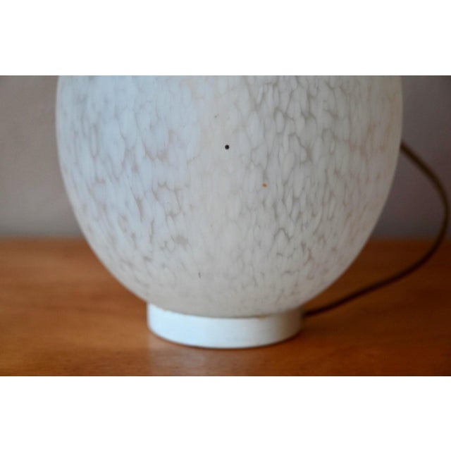 Metal Italian Table Lamp in Speckled Blown Glass, 1970s For Sale - Image 7 of 9