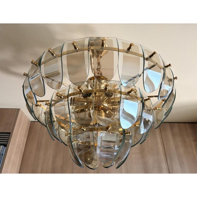Murano Style Amber Glass Chandelier, 1970s For Sale - Image 4 of 5