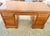 Vintage 1989 Solid Oak Executive Desk With Glass Top and Locking Drawers For Sale - Image 10 of 11