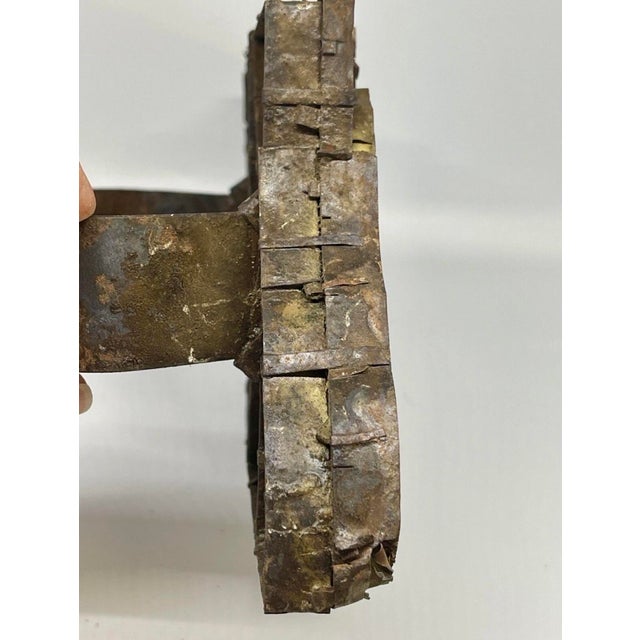 Antique Indonesian Copper Batik Textile Stamp. Ancient Textile Pattern Stamp For Sale In New York - Image 6 of 12