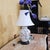 Vintage Chinoiserie Floral Porcelain Table Lamp With Hand-Painted Botanical Design For Sale - Image 9 of 18