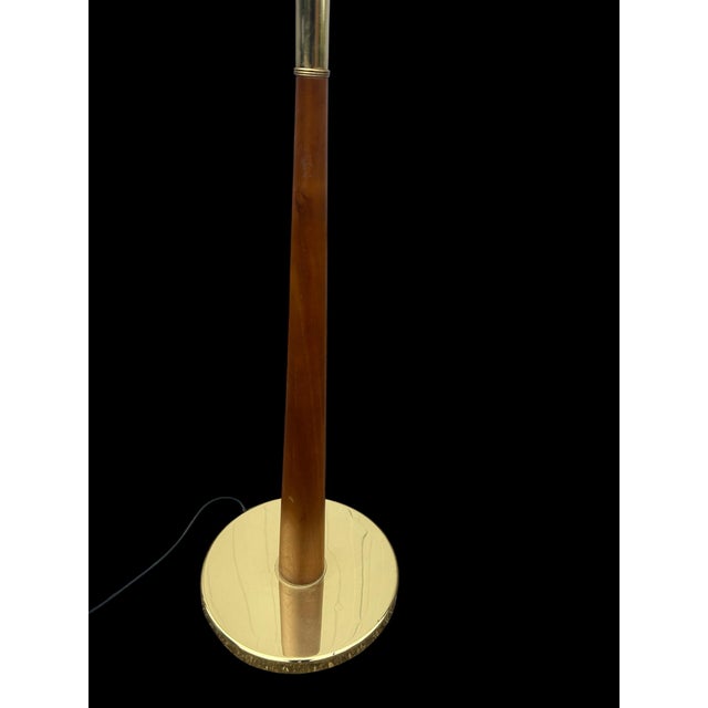 Vintage Teak and Brass Floor Lamp from Drimmer, 1980s For Sale - Image 4 of 9