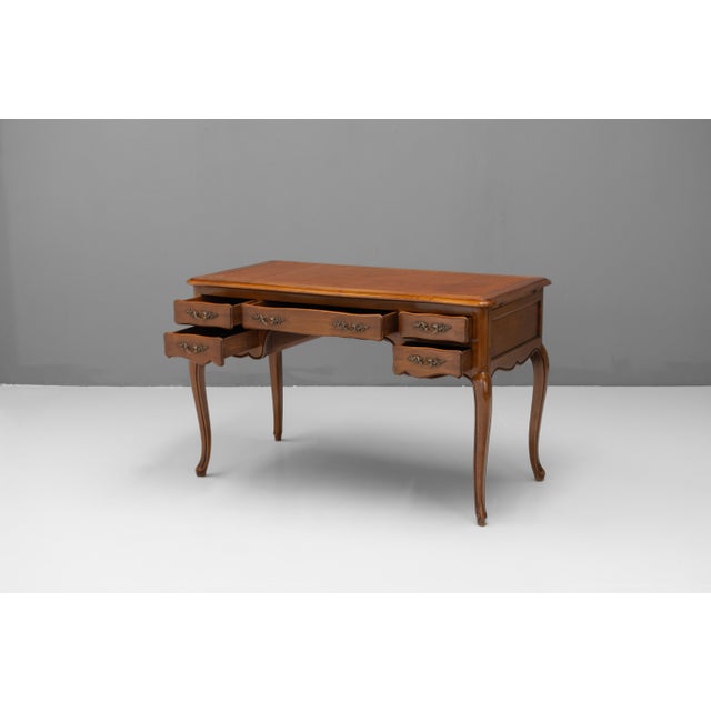 1930s Vintage Cherrywood Desk, 1930 For Sale - Image 5 of 9