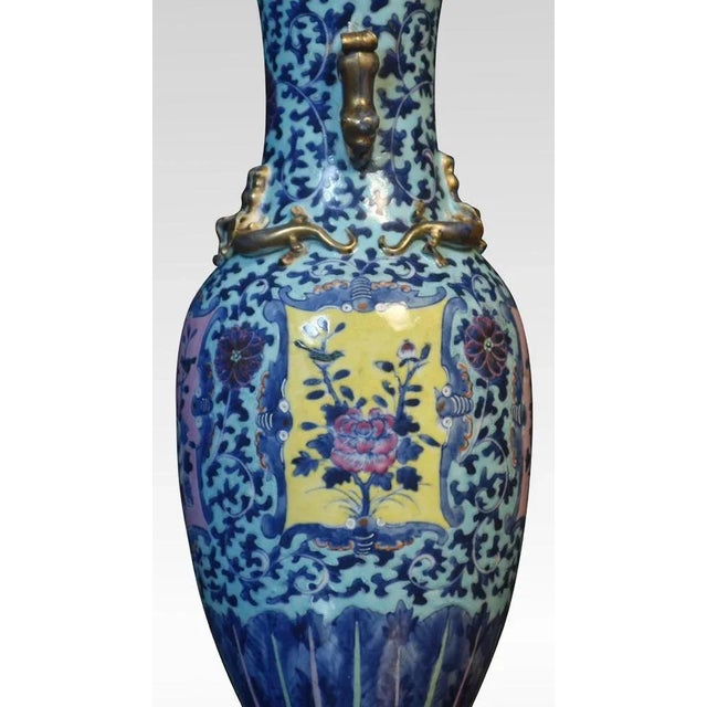 Chinese Baluster Vase Lamp, 1920s For Sale - Image 4 of 5