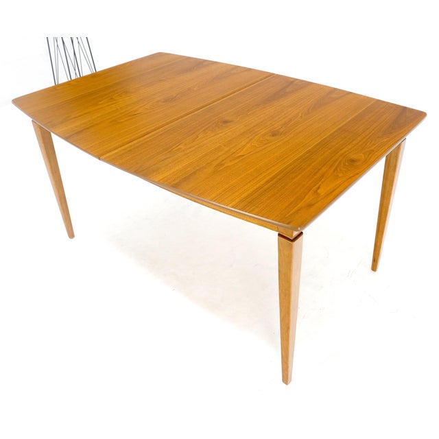 American Walnut 3x12" Extension Leaves Boards Boat Shape Dining Table MINT 3x12” leaves with an extended table length of 92”