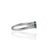 Luxury Emerald & Diamond Ring in 925 Sterling Silver, Size 7.5 For Sale - Image 4 of 12