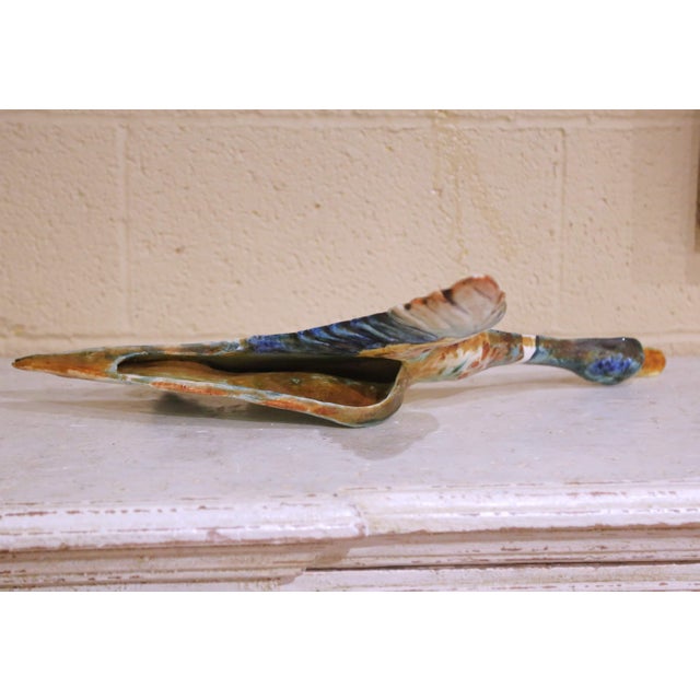 Early 20th C. French Barbotine Faience Duck Wall Sculpture by Edmond Lachenal For Sale - Image 10 of 12