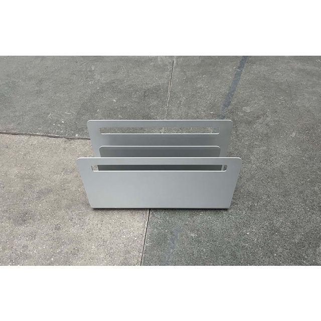 Minimalist Aluminum Magazine Rack by Norman Foster for Helit, Germany, 1990s For Sale - Image 9 of 18