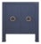 Matthew Izzo Home Blanche Textured Navy Linen Single Porcelain Sink Bath Vanity With Carrara Marble Top and Backsplash and Brass Hardware For Sale
