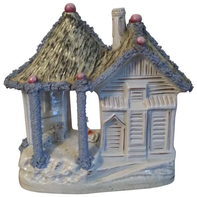 Early 19th Century English Staffordshire Pearlware Pottery Sheep Barn & Cottage For Sale - Image 11 of 11