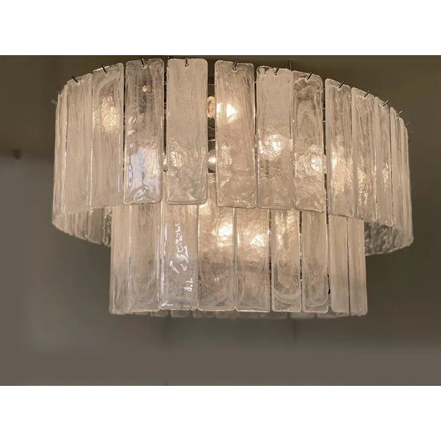 Chandelier contemporary oval huge diamond “listelli ” murano glass contemporary oval huge diamond “listelli ” murano glass...