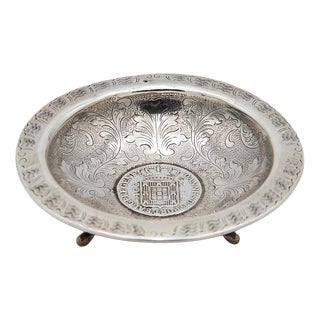Circular Silver Ring with 400 Reis Coin For Sale