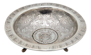 Circular Silver Ring with 400 Reis Coin