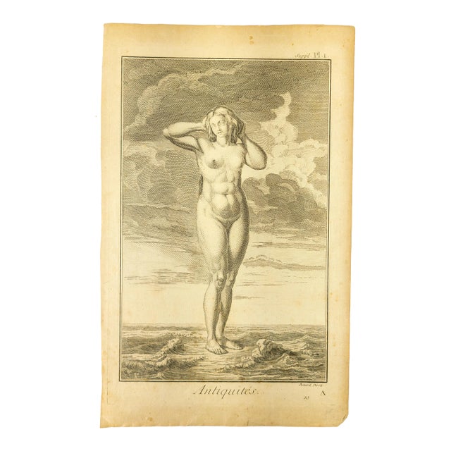19th Century French Copper Engraving Print of "Antiquities" by Benard Direxit For Sale