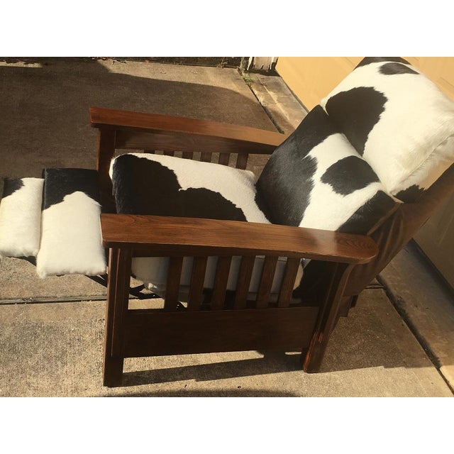 1990s Vintage Lane Furniture Mission Style Cowhide Recliner Chairish