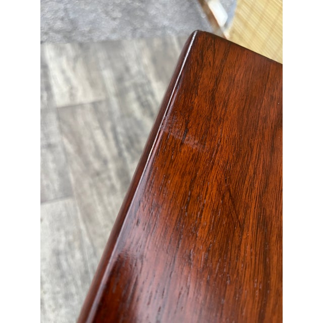 Brown A Pair of Refinished Mid Century Modern Nightstands by Cavalier Furniture. Circa 1960s. For Sale - Image 8 of 18