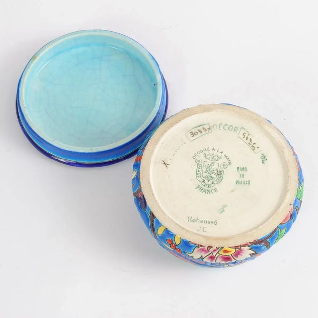 Vintage Ceramic Box from Emaux de Longwy, 1940s For Sale - Image 3 of 7