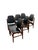 Mid-Century Modern Set of Six Danish Mid Century Modern Dining Chairs Att. To Arne Hovmand Olsen With Black Leather For Sale - Image 3 of 9