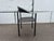 Attributed Artelano Black Leather Arm Side Chair, Italy 1980s For Sale In Miami - Image 6 of 14