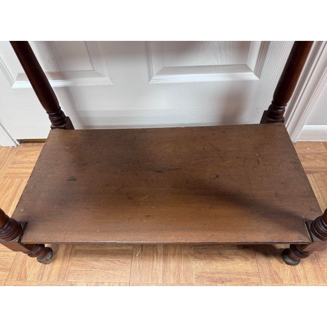 Antique American Late Sheraton Cherry Washstand With Lower Shelf For Sale - Image 11 of 12