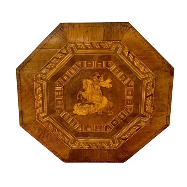 Wood Italian Round Sorrento Side Table For Sale - Image 7 of 8