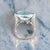 1990s Natural Solitaire Blue Topaz Ring Size 6.5 14k W Gold 17.35 Cts Certified For Sale - Image 9 of 11