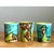 Bright Green Vintage Hand-Painted Ceramic Cups For Sale - Image 8 of 12