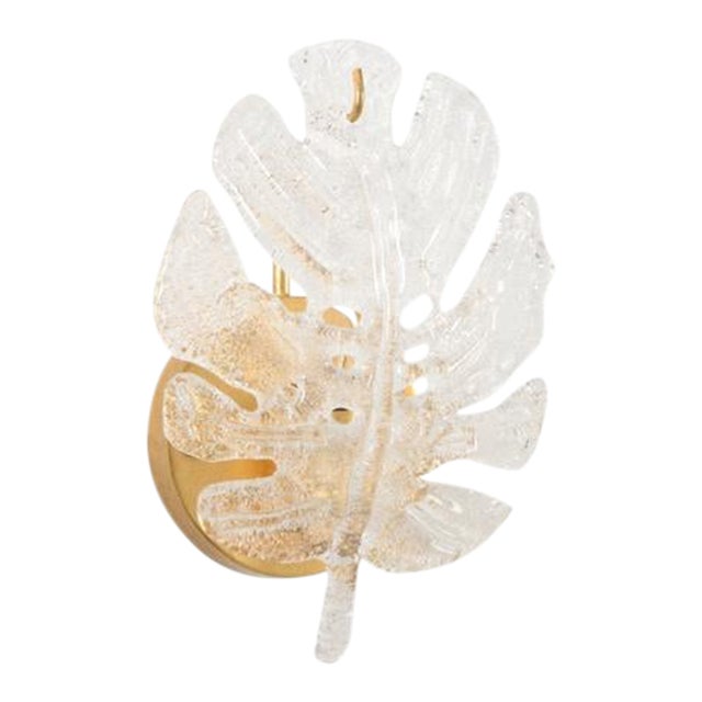 Chelsea House Glass Leaf Sconce For Sale