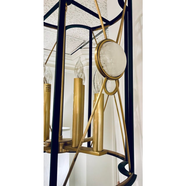 Hudson Valley Lighting Hudson Valley Modern Black and Gold Cresson Pendant/Lantern For Sale - Image 4 of 5