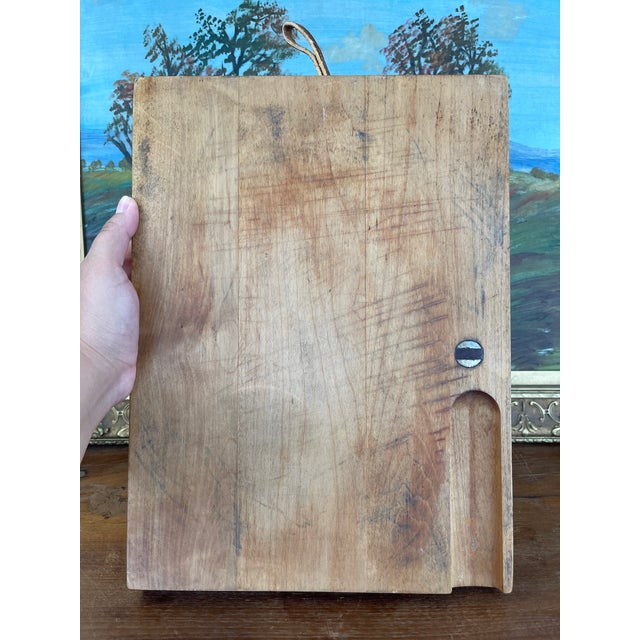 Rustic Vintage Vermont Maple Butcher Block Cutting Board by Mountain Hardwood Adams Co., Dorset For Sale - Image 3 of 10