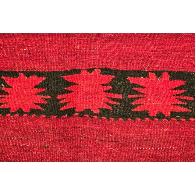 Turkish Vintage Turkish Hand Woven Kilim Runner, Wool & Cotton, Stripe Design, 3x12 For Sale - Image 3 of 15