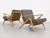 Mid-Century Modern Pair - Mid Century Modern Oak Lounge Chairs – Handcrafted Armchair With Sculpted Details For Sale - Image 3 of 12