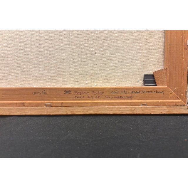 Paint Still Life by Californian Artist Sophie Porter Ca 1960s For Sale - Image 7 of 8