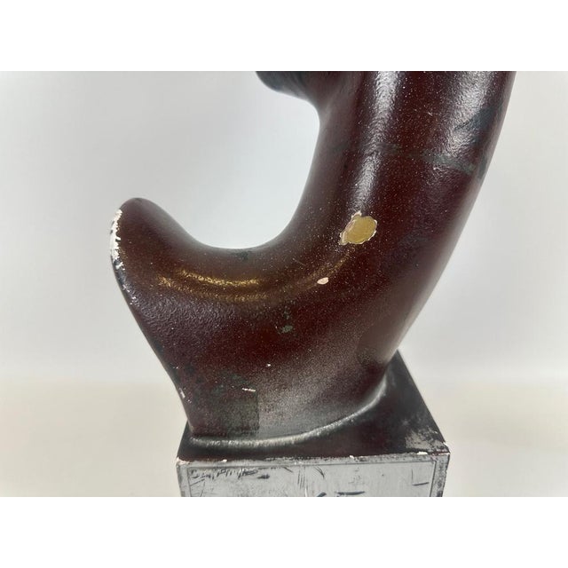 Plastic Mid-Century Hand-Crafted Female Head Mannequin Sculpture, 1950s For Sale - Image 7 of 18