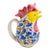 Mid 19th Century 10” Italian Deruta Hand-Painted Maiolica “Rooster of Fortune” Pitcher For Sale
