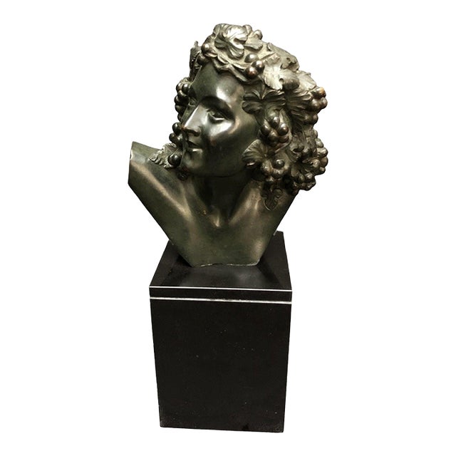 1920s Marcel-André Bouraine Bronze Bust Sculpture For Sale