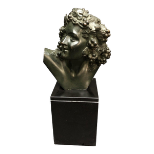 1920s Marcel-André Bouraine Bronze Bust Sculpture