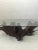 Mid Century Spanish Walnut Root Glass Top Coffee Table For Sale - Image 14 of 15
