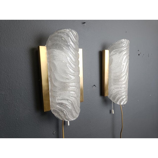 Brass and Glass Wall Lights by Fischer Leuchten, 1960s, Set of 2 For Sale - Image 14 of 15