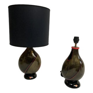 Murano Glass Lamps by Archimede Seguso, Set of 2 For Sale