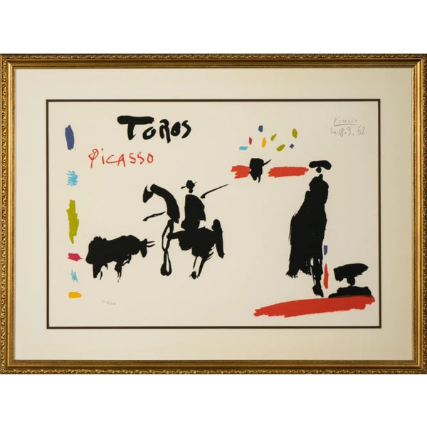 Pablo Picasso Lithograph – Toros Y Toreros, 1962, Framed | Chairish