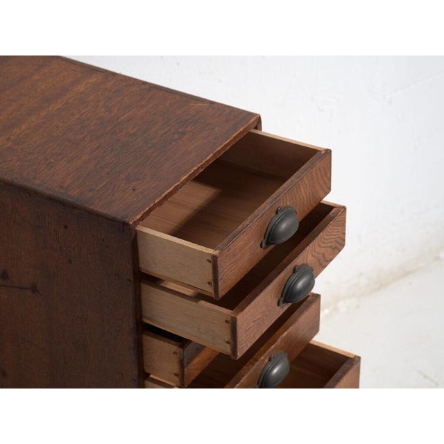 Tall Japanese Ten-Drawer Cabinet For Sale - Image 9 of 12