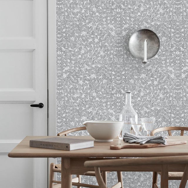 Mid-Century Modern SAMPLE - Boråstapeter Romans Wallpaper In Black For Sale - Image 3 of 3