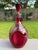 1930s 1930s Bohemian 10" Ruby Red Decanter Victorian Sterling Silver Overlay For Sale - Image 5 of 11