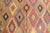 Textile 1960s Central Diamond Medallion Grid With Serrated Borders Kilim For Sale - Image 7 of 10