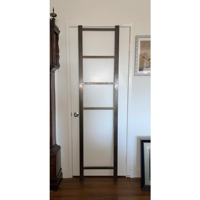 Brass Modernist Contemporary Decorative Brass Wall Ladder For Sale - Image 8 of 9